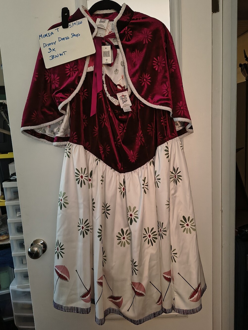 Disney Dress Shop Tight Rope Girl 2 piece dress and Capelet Her Universe 3x BNWT
